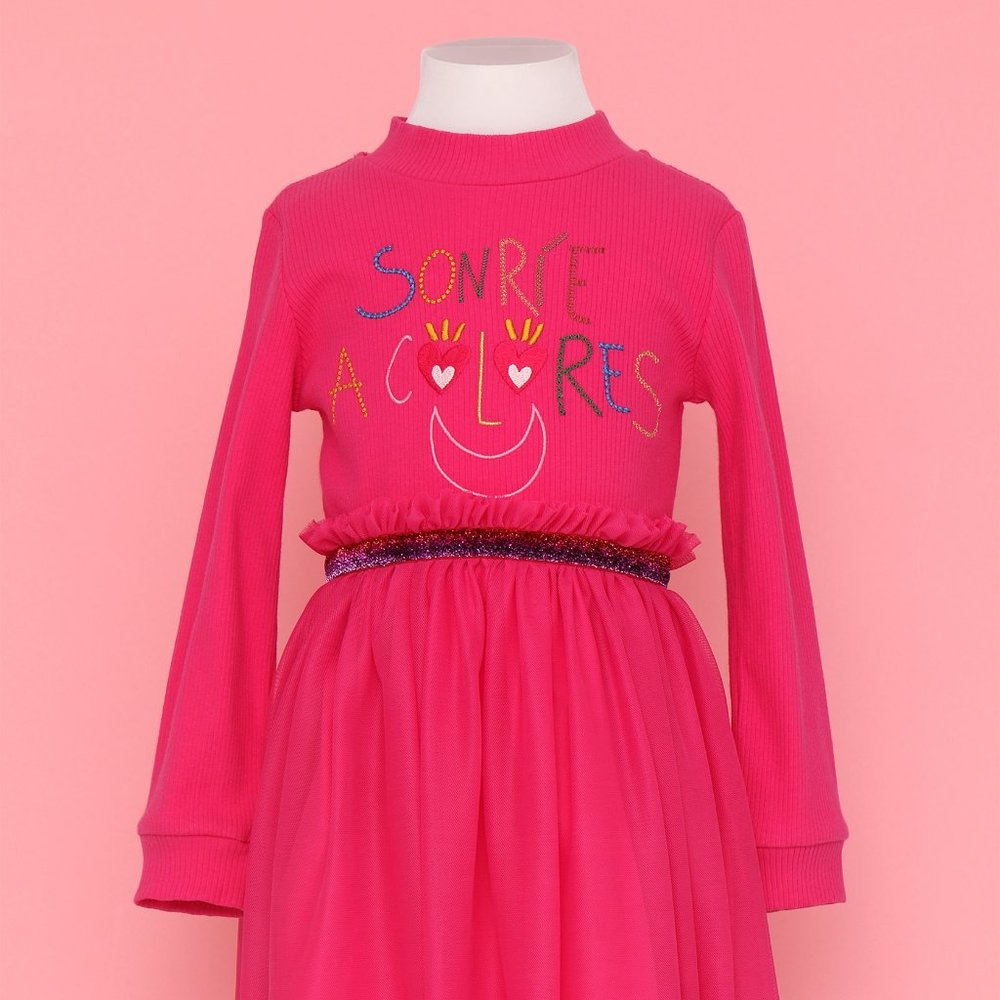 Agatha Ruiz De La Prada fuscia dress with tule bottom NWT